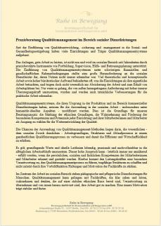 Praxisberatung Qualitätsmanagement