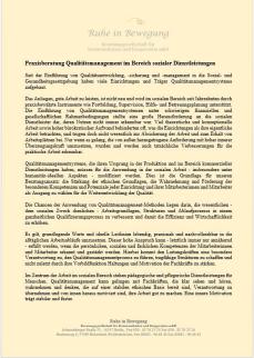 Praxisberatung Qualitätsmanagement